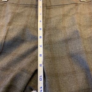 Etro size 44 plaid grey brown pants trousers